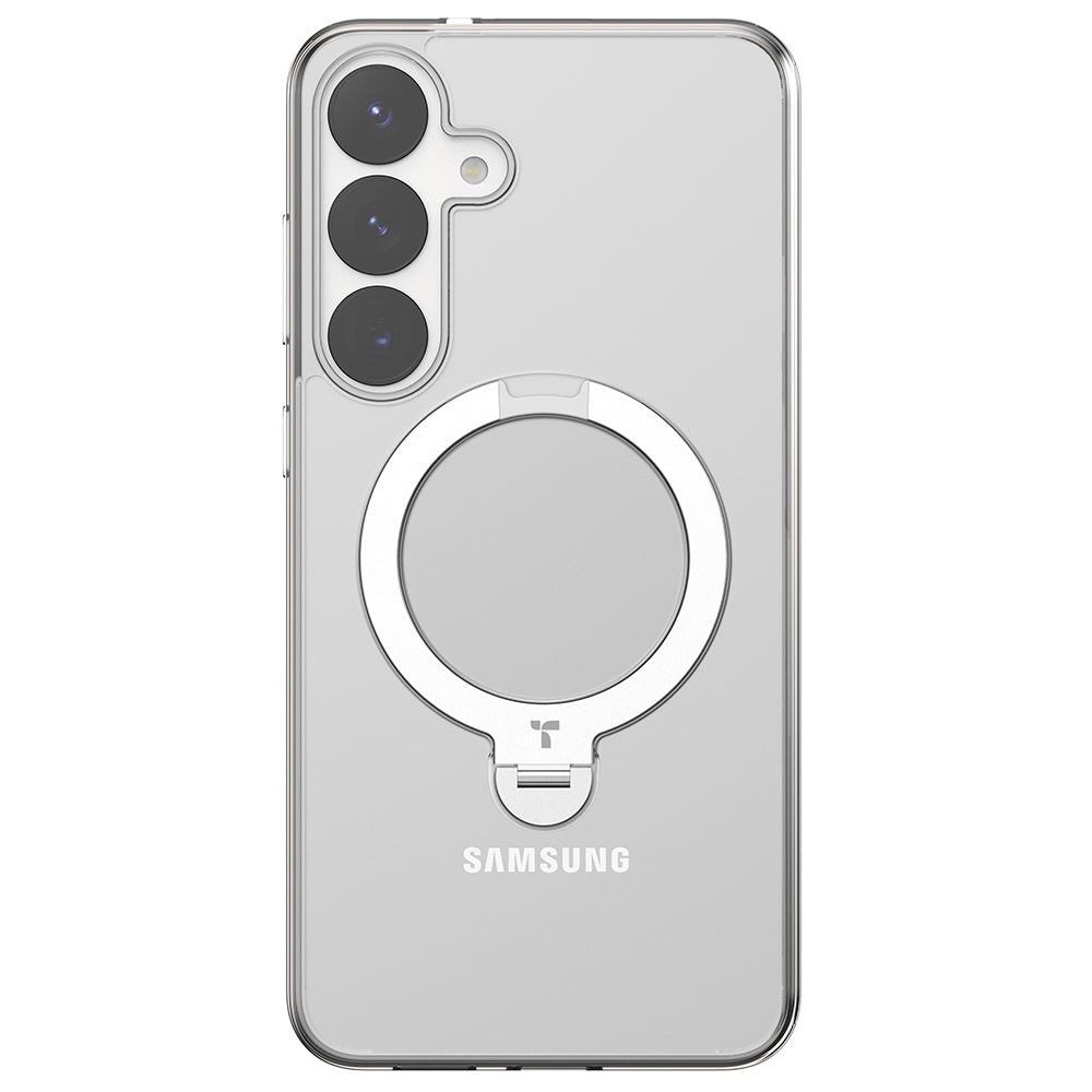 MagSafe hoesje voor Samsung Galaxy S25+ S936, Torras, Ostand Spin, Transparant