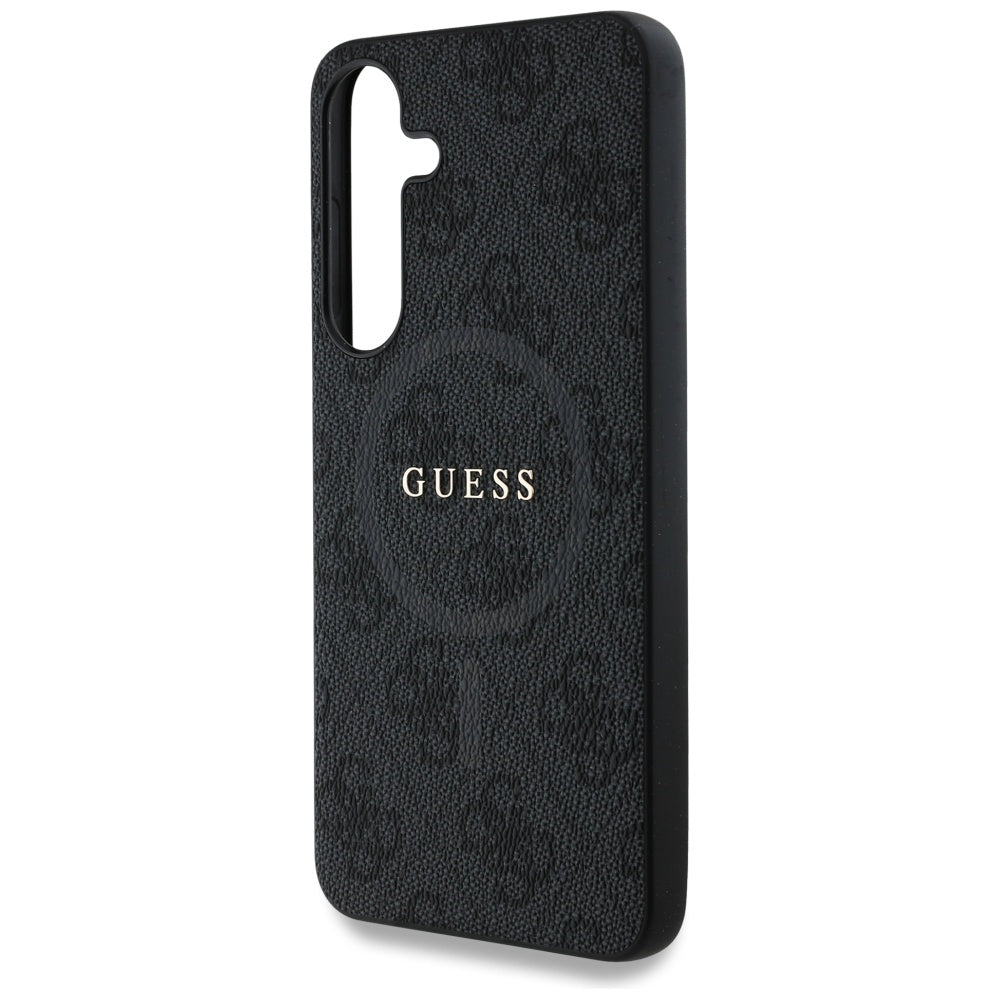 MagSafe hoesje voor Samsung Galaxy S25 S931, Guess, 4G Ring Classic Logo, Zwart