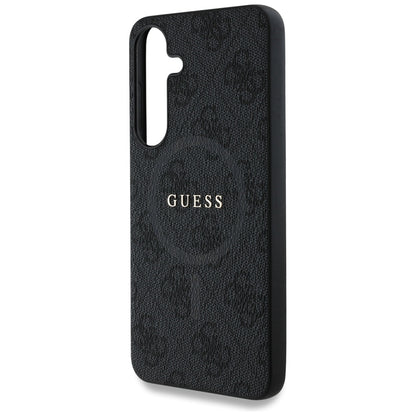 MagSafe hoesje voor Samsung Galaxy S25 S931, Guess, 4G Ring Classic Logo, Zwart