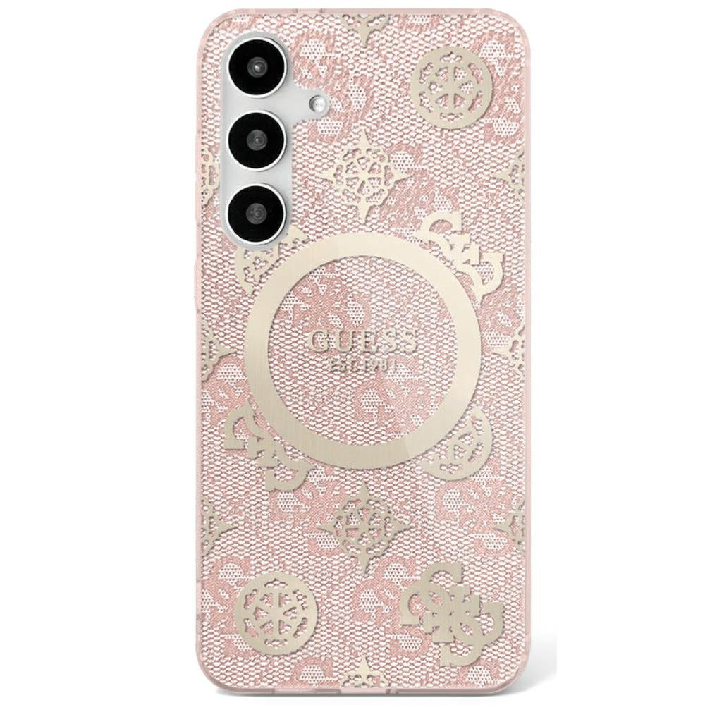 Étui MagSafe pour Samsung Galaxy S25 S931, Guess, IML Peony On 4G Background, Rose