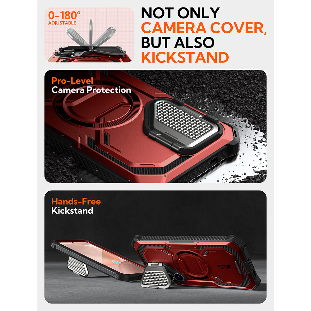 MagSafe Hülle für Samsung Galaxy S25 S931, i-Blason, ArmorBox, Rot