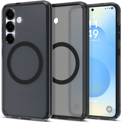 Coque MagSafe pour Samsung Galaxy S25 S931, Spigen, Ultra Hybrid, Noir Satiné