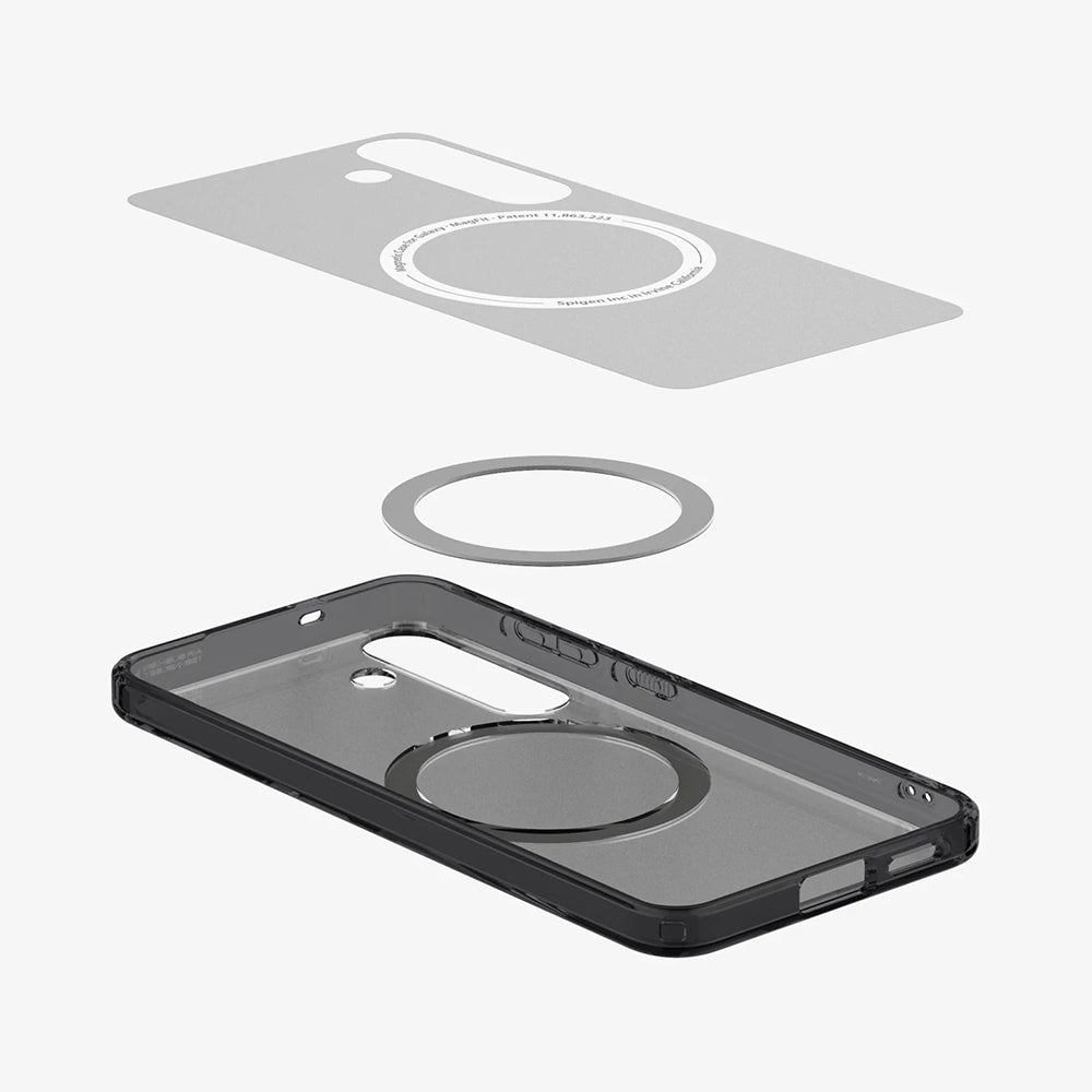 Coque MagSafe pour Samsung Galaxy S25 S931, Spigen, Ultra Hybrid, Noir Satiné