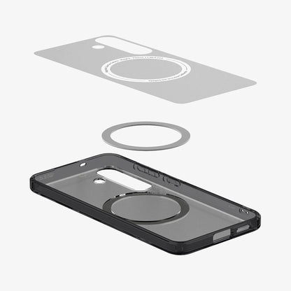 Coque MagSafe pour Samsung Galaxy S25 S931, Spigen, Ultra Hybrid, Noir Satiné