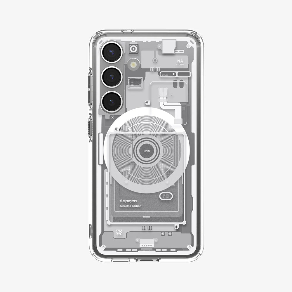 Coque MagSafe pour Samsung Galaxy S25 S931, Spigen, Ultra Hybrid Zero One, Blanche ACS09004
