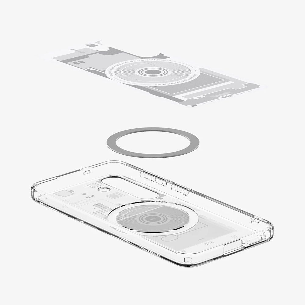 Coque MagSafe pour Samsung Galaxy S25 S931, Spigen, Ultra Hybrid Zero One, Blanche ACS09004