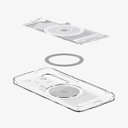 Coque MagSafe pour Samsung Galaxy S25 S931, Spigen, Ultra Hybrid Zero One, Blanche ACS09004