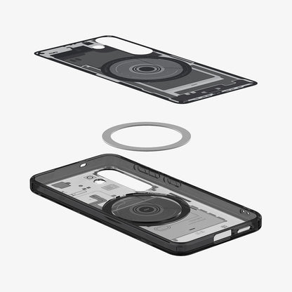 Coque MagSafe pour Samsung Galaxy S25 S931, Spigen, Ultra Hybrid Zero One, Noire ACS09003