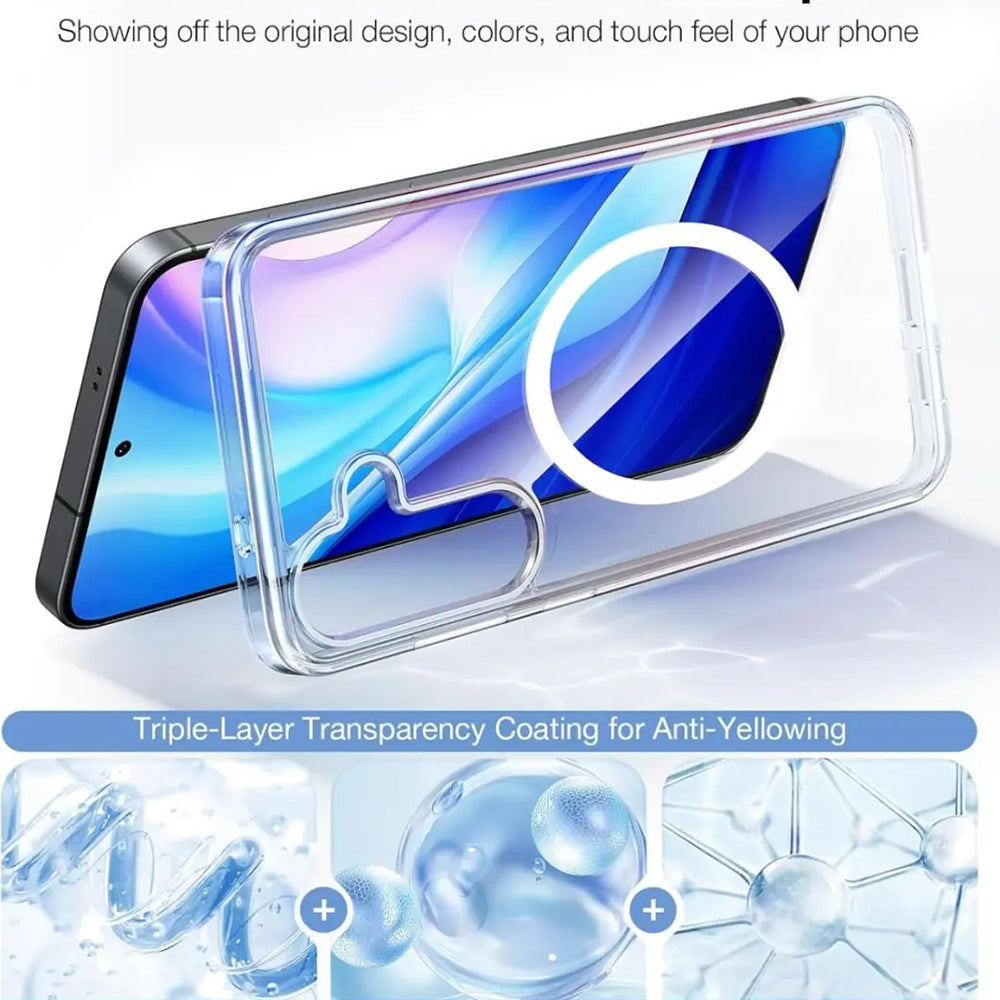 MagSafe Hülle für Samsung Galaxy S25 S931, Torras, Guardian, Transparent