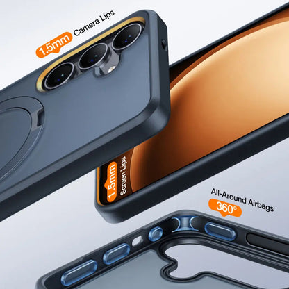 MagSafe Hülle für Samsung Galaxy S25 S931, Torras, Ostand, Schwarz