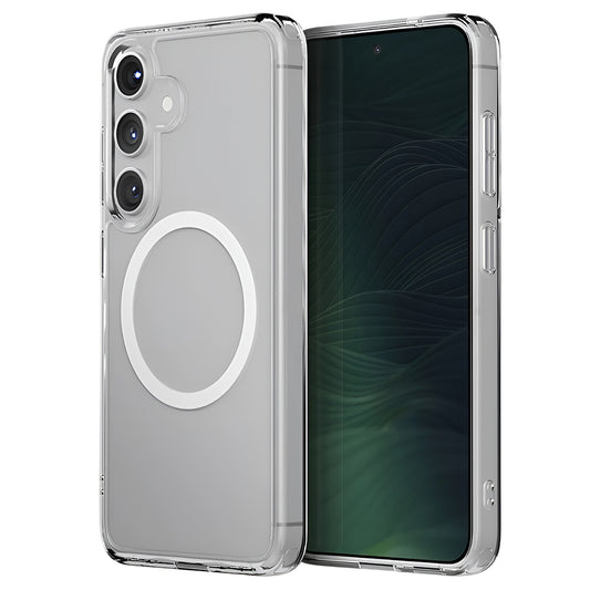 MagSafe hoesje voor Samsung Galaxy S25 S931, UNIQ, LifePro Xtreme MagClick, Transparant