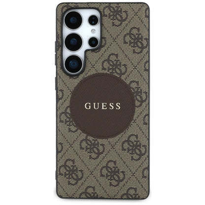 MagSafe hoesje voor Samsung Galaxy S25 Ultra S938, Guess, 4G Circle Classic Logo, Bruin