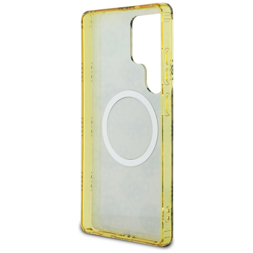 MagSafe hoesje voor Samsung Galaxy S25 Ultra S938, Guess, IML Peony On 4G Background, Bruin