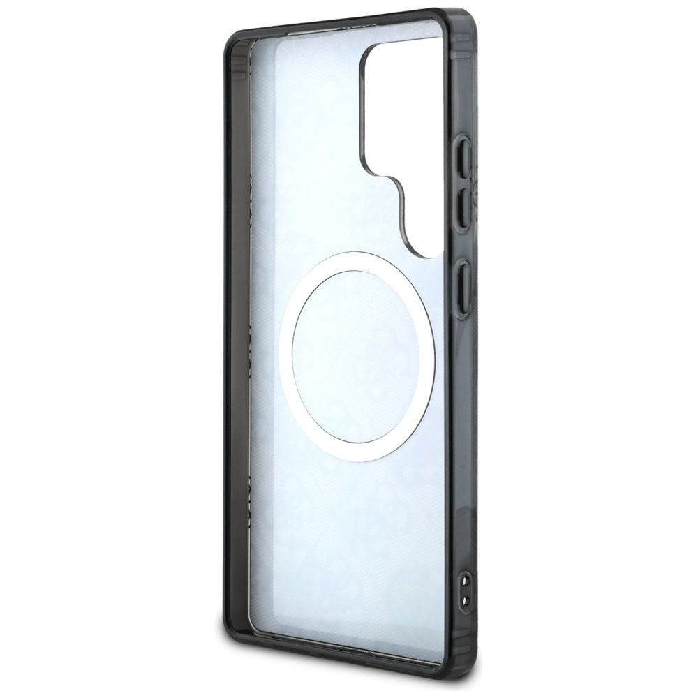 MagSafe hoesje voor Samsung Galaxy S25 Ultra S938, Guess, IML Peony On 4G Background, Zwart