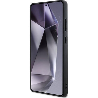 MagSafe Hülle für Samsung Galaxy S25 Ultra S938, Guess, Peony Grained Hot Stamp Triangle, Braun