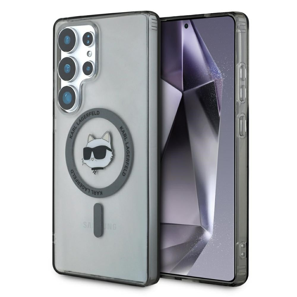 MagSafe Case for Samsung Galaxy S25 Ultra S938, Karl Lagerfeld, IML Choupette's Head, Black