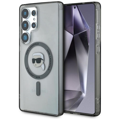 MagSafe hoes voor Samsung Galaxy S25 Ultra S938, Karl Lagerfeld, IML Karl's Head, Zwart