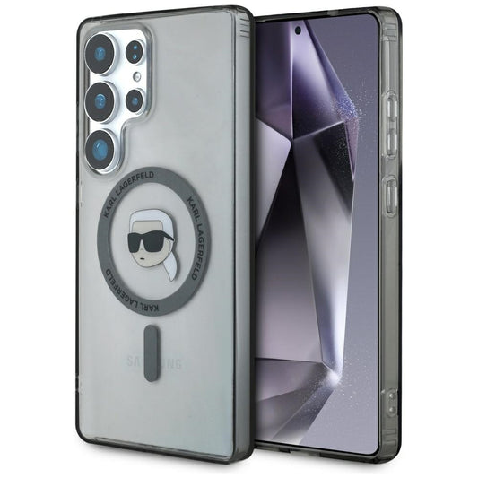 MagSafe hoes voor Samsung Galaxy S25 Ultra S938, Karl Lagerfeld, IML Karl's Head, Zwart