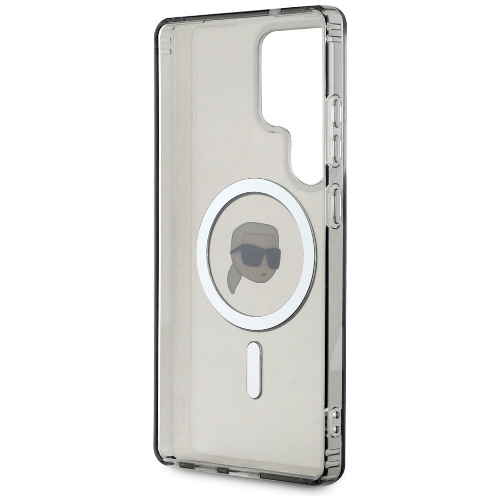 MagSafe hoes voor Samsung Galaxy S25 Ultra S938, Karl Lagerfeld, IML Karl's Head, Zwart
