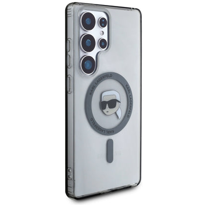 MagSafe hoes voor Samsung Galaxy S25 Ultra S938, Karl Lagerfeld, IML Karl's Head, Zwart