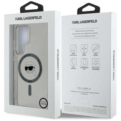 MagSafe hoes voor Samsung Galaxy S25 Ultra S938, Karl Lagerfeld, IML Karl's Head, Zwart