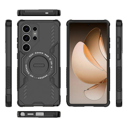 Coque MagSafe pour Samsung Galaxy S25 Ultra S938, Techsuit, ArmorMag, Noire