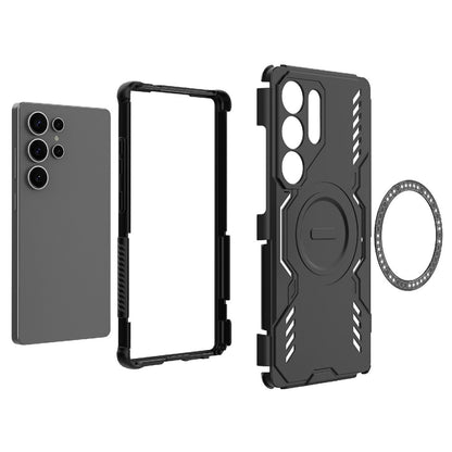 Coque MagSafe pour Samsung Galaxy S25 Ultra S938, Techsuit, ArmorMag, Noire