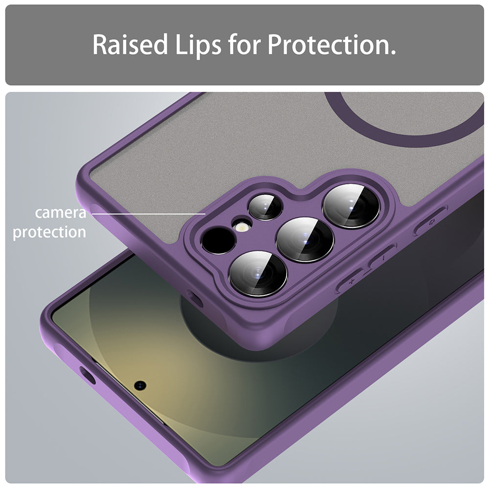 Coque MagSafe pour Samsung Galaxy S25 Ultra S938, Techsuit, HaloFrost II, Violet