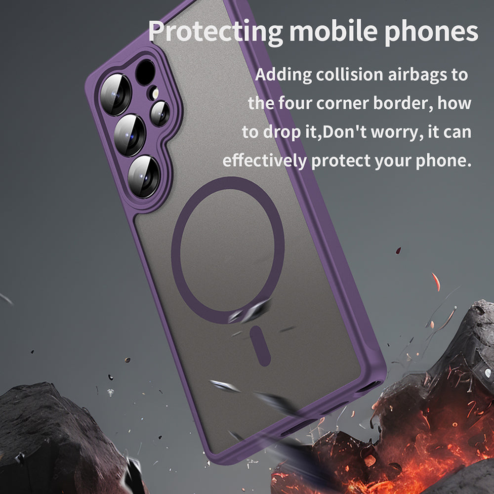 Coque MagSafe pour Samsung Galaxy S25 Ultra S938, Techsuit, HaloFrost II, Violet