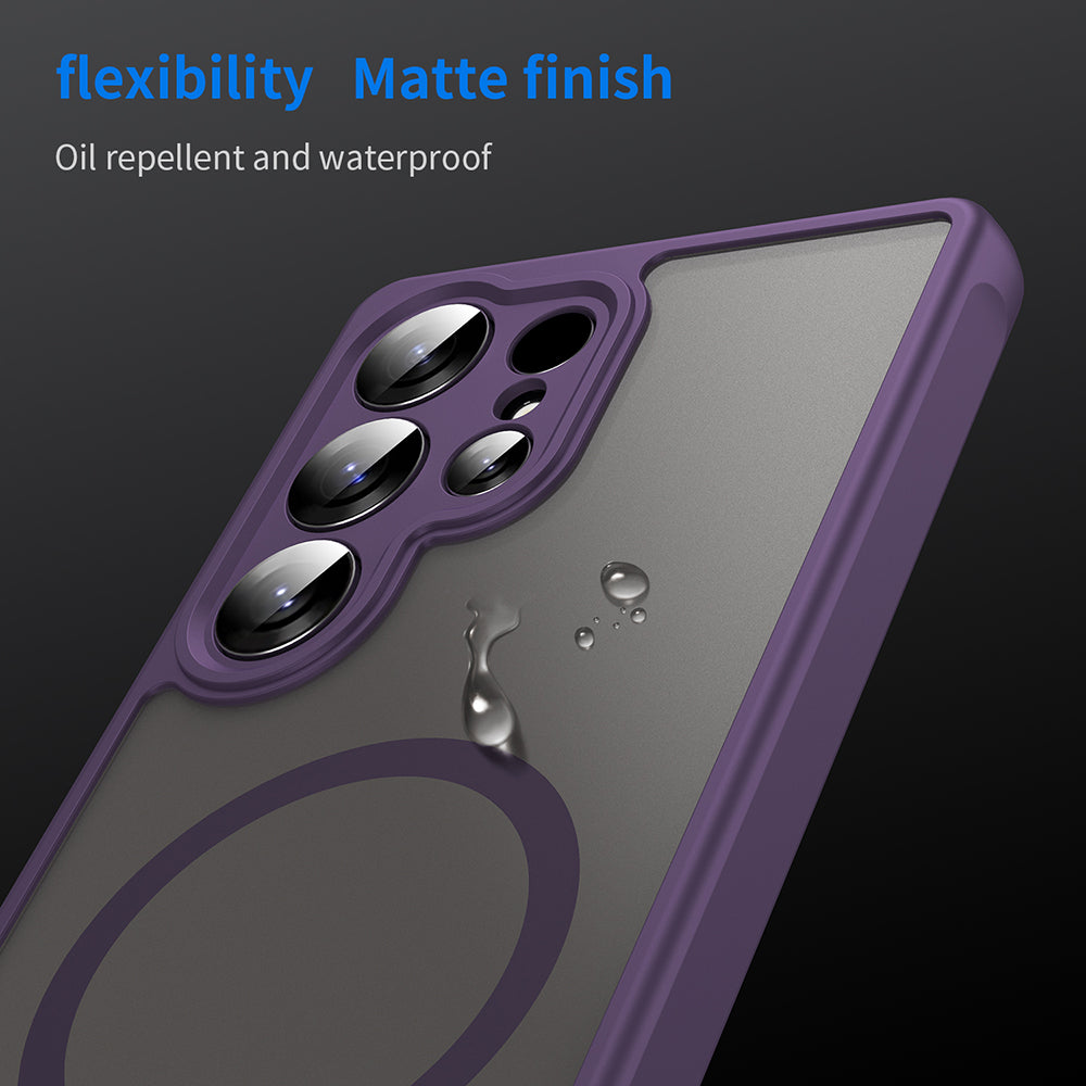 Coque MagSafe pour Samsung Galaxy S25 Ultra S938, Techsuit, HaloFrost II, Violet