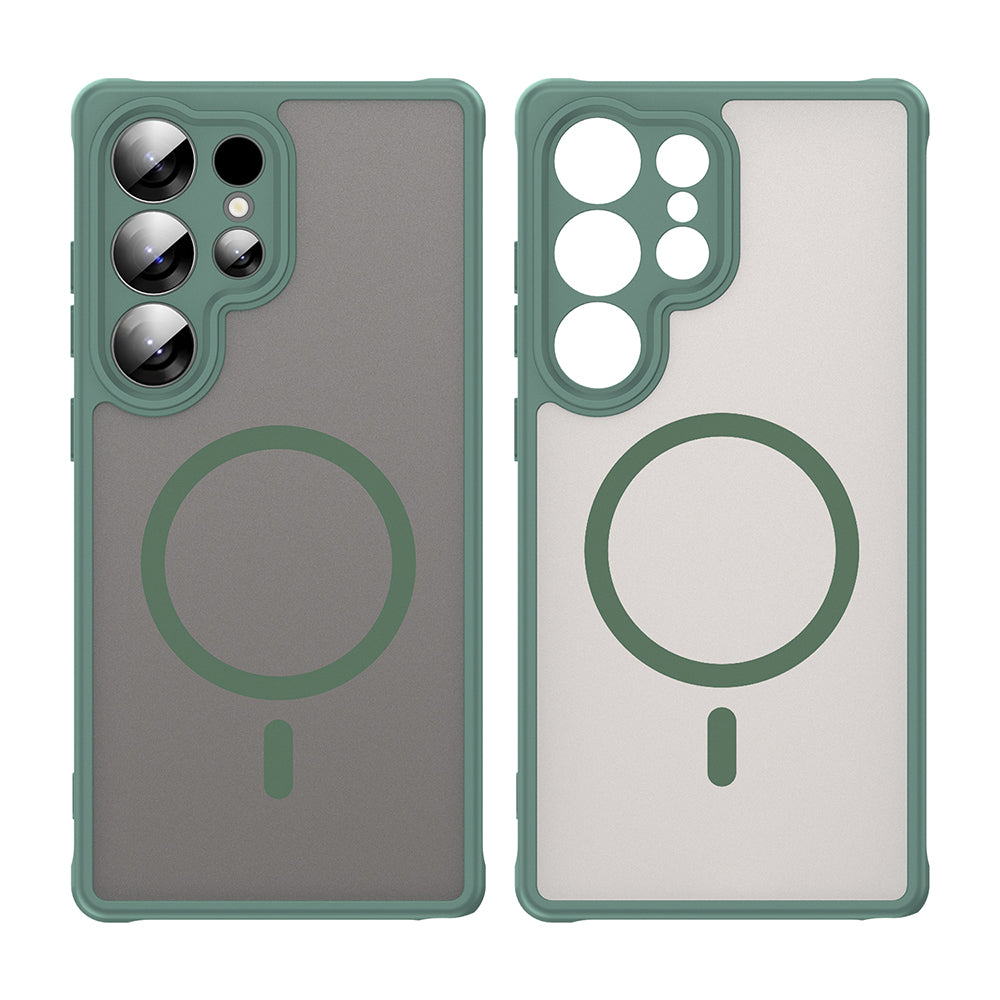 Coque MagSafe pour Samsung Galaxy S25 Ultra S938, Techsuit, HaloFrost II, Vert