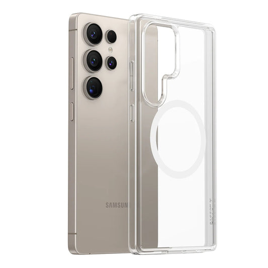 Coque MagSafe pour Samsung Galaxy S25 Ultra S938, Torras, Guardian, Transparente