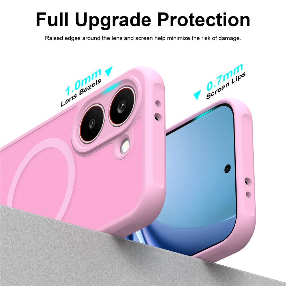 MagSafe-hoesje voor Samsung Galaxy S26 FE S741, Techsuit, HaloFrost II, Roze