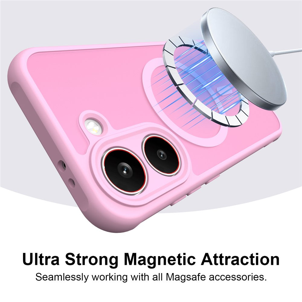 MagSafe-hoesje voor Samsung Galaxy S26 FE S741, Techsuit, HaloFrost II, Roze