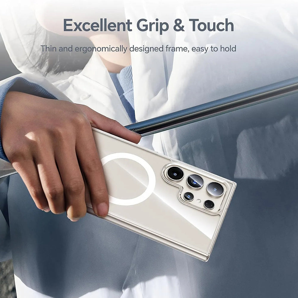 MagSafe hoesje voor Samsung Galaxy S26 Plus S947, Blueo, Crystal+ Anti-Drop, Transparant