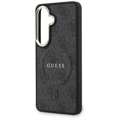 MagSafe-hoes voor Samsung Galaxy S26 Plus S947, Guess, 4G Geëmboste Ring, Zwart
