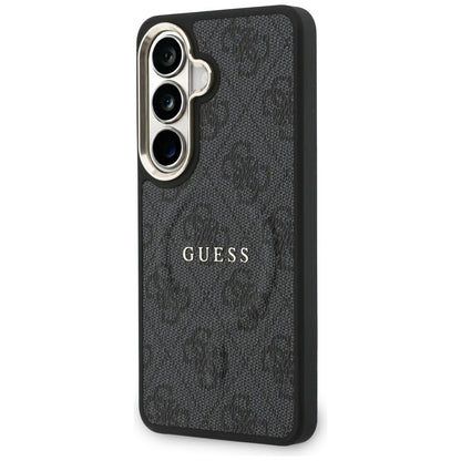 MagSafe-hoes voor Samsung Galaxy S26 Plus S947, Guess, 4G Geëmboste Ring, Zwart