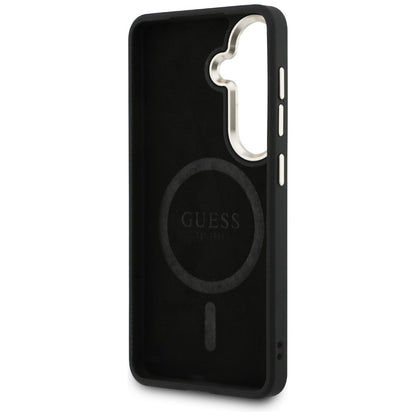 MagSafe-hoes voor Samsung Galaxy S26 Plus S947, Guess, 4G Geëmboste Ring, Zwart