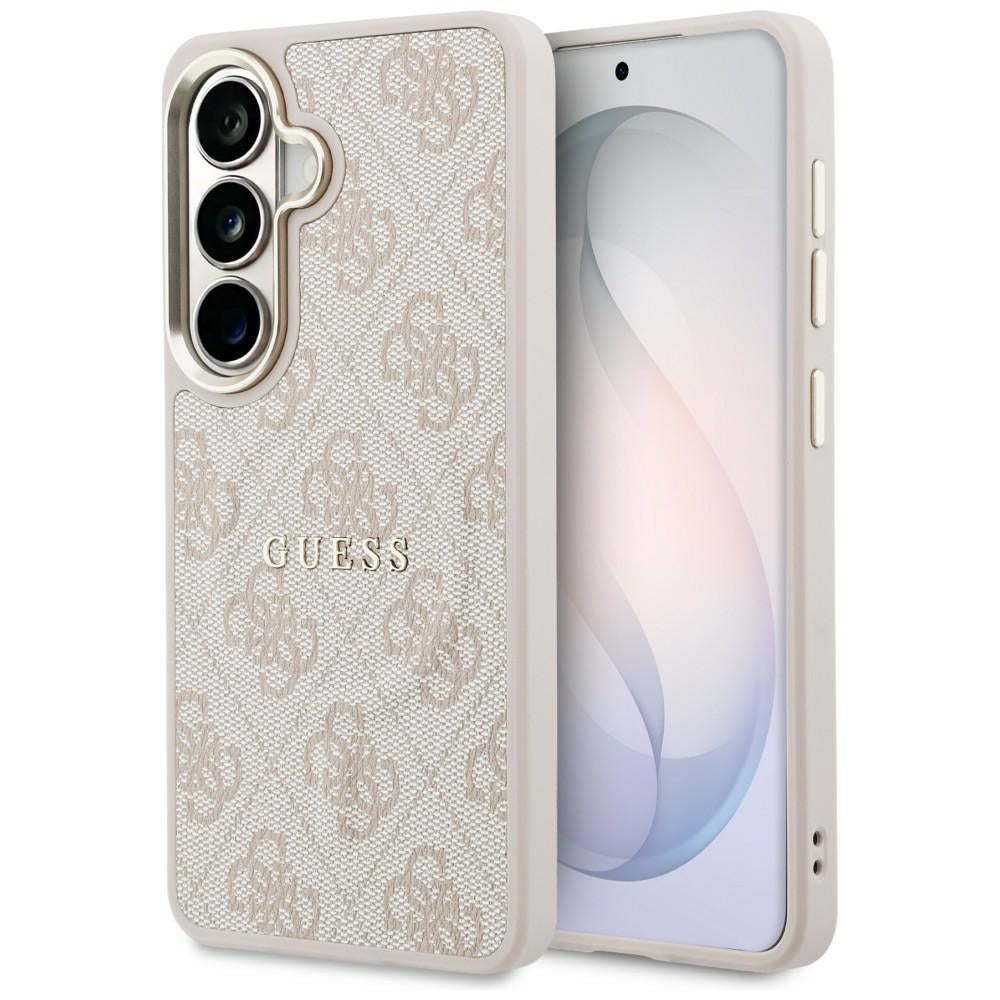MagSafe-hoesje voor Samsung Galaxy S26 Plus S947, Guess, 4G Geëmbossede Ring, Roze