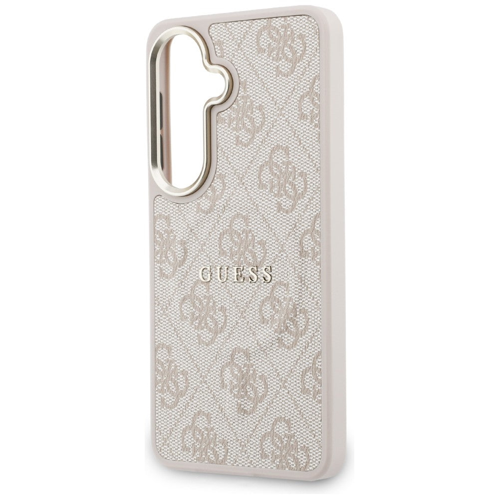 MagSafe-hoesje voor Samsung Galaxy S26 Plus S947, Guess, 4G Geëmbossede Ring, Roze