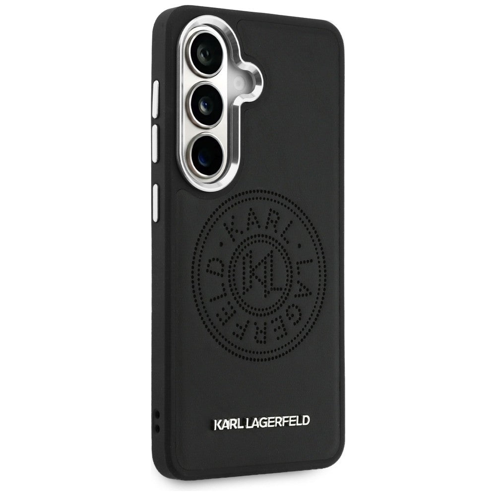 Coque MagSafe pour Samsung Galaxy S26 Plus S947, Karl Lagerfeld, Logo Karl Round Point, Noire
