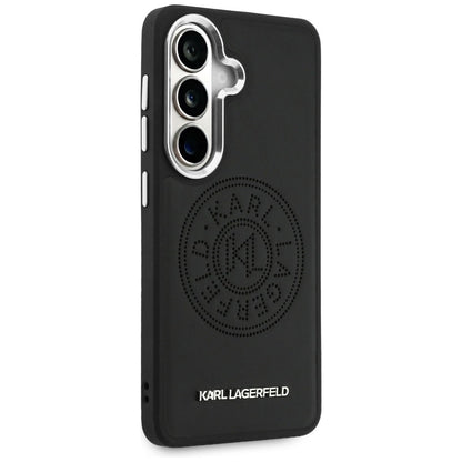 Coque MagSafe pour Samsung Galaxy S26 Plus S947, Karl Lagerfeld, Logo Karl Round Point, Noire