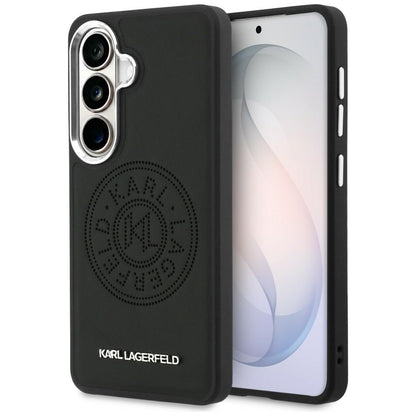 Coque MagSafe pour Samsung Galaxy S26 Plus S947, Karl Lagerfeld, Logo Karl Round Point, Noire