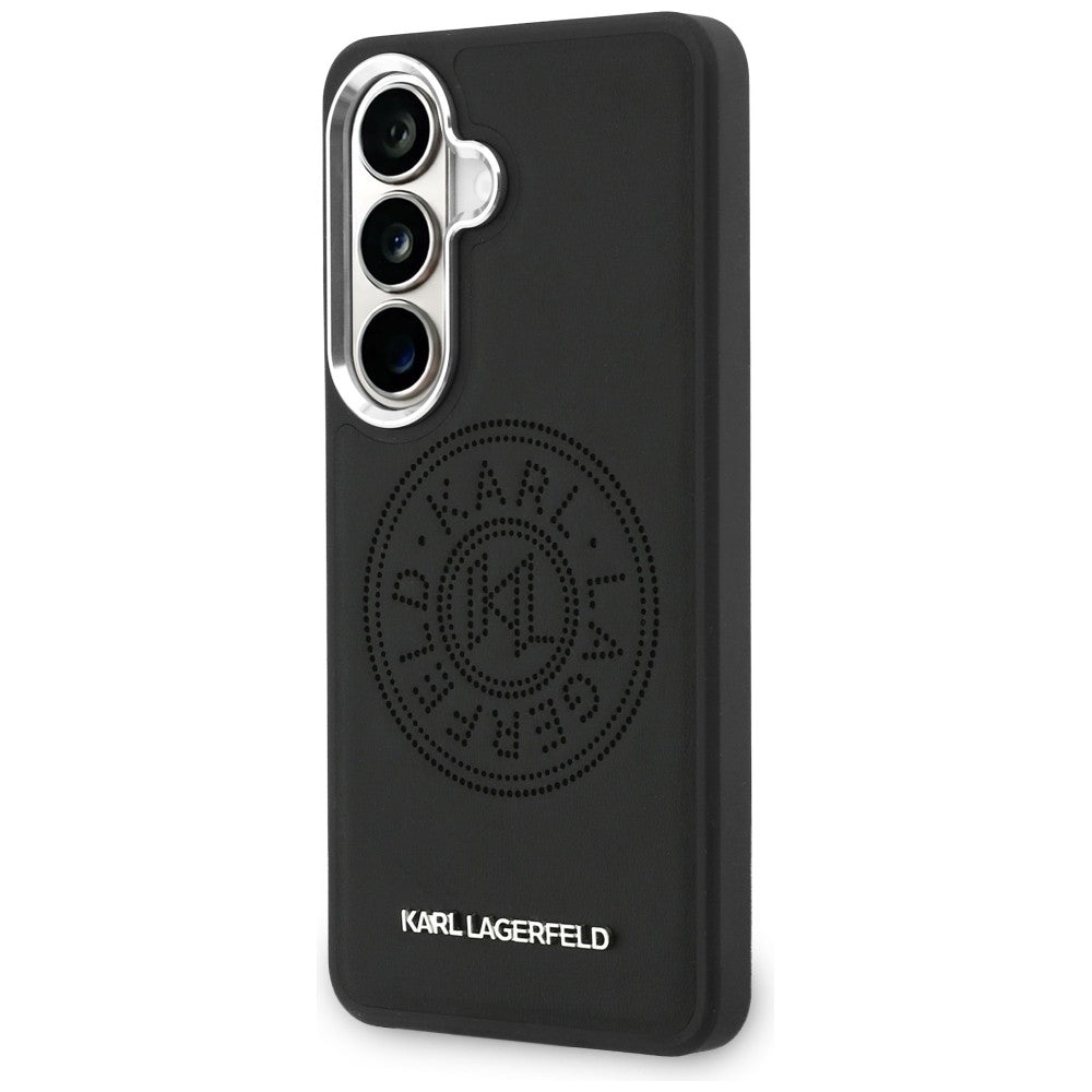 Coque MagSafe pour Samsung Galaxy S26 Plus S947, Karl Lagerfeld, Logo Karl Round Point, Noire