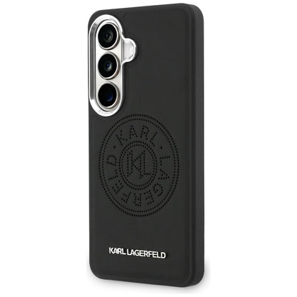 Coque MagSafe pour Samsung Galaxy S26 Plus S947, Karl Lagerfeld, Logo Karl Round Point, Noire