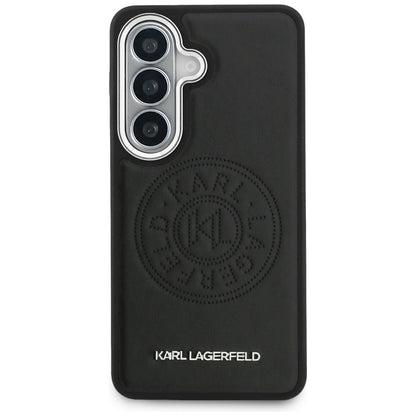 Coque MagSafe pour Samsung Galaxy S26 Plus S947, Karl Lagerfeld, Logo Karl Round Point, Noire