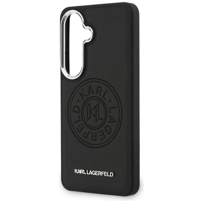 Coque MagSafe pour Samsung Galaxy S26 Plus S947, Karl Lagerfeld, Logo Karl Round Point, Noire