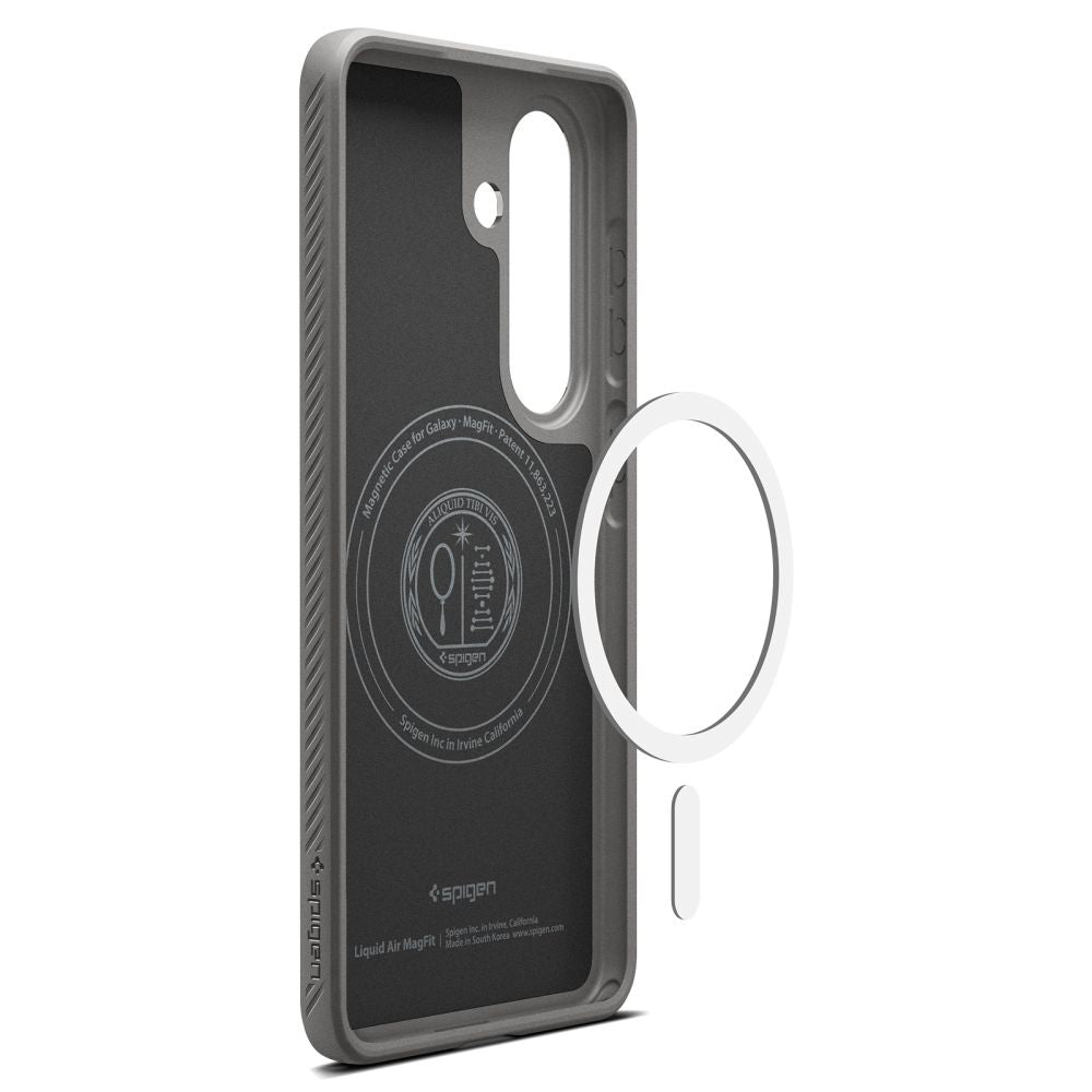 MagSafe hoesje voor Samsung Galaxy S26 Plus S947, Spigen, Liquid Air, Grijs ACS10705
