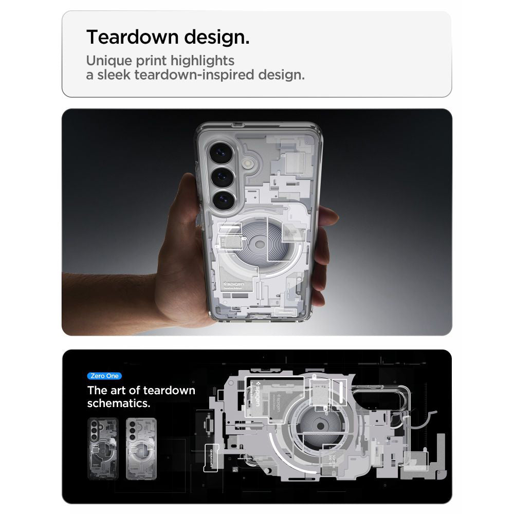 MagSafe hoesje voor Samsung Galaxy S26 Plus S947, Spigen, Ultra Hybrid Zero One, Wit ACS10712