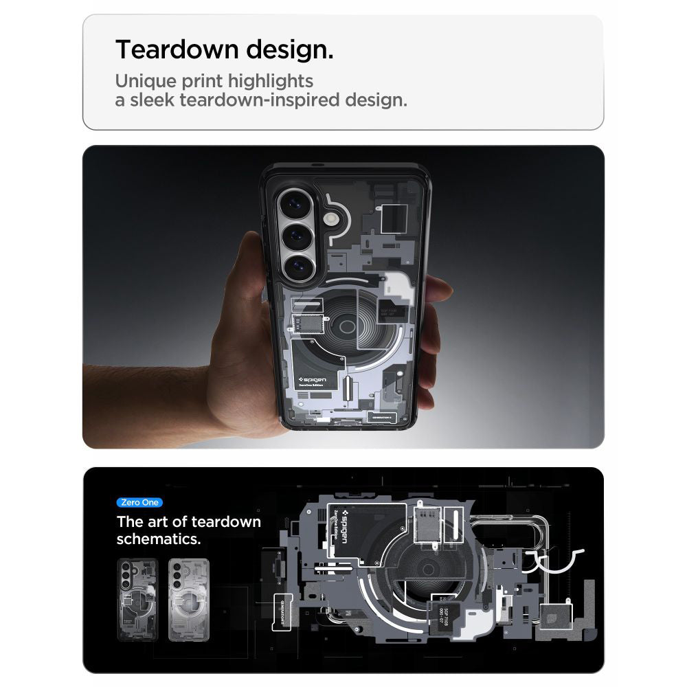 MagSafe hoesje voor Samsung Galaxy S26 Plus S947, Spigen, Ultra Hybrid Zero One, Zwart ACS10711